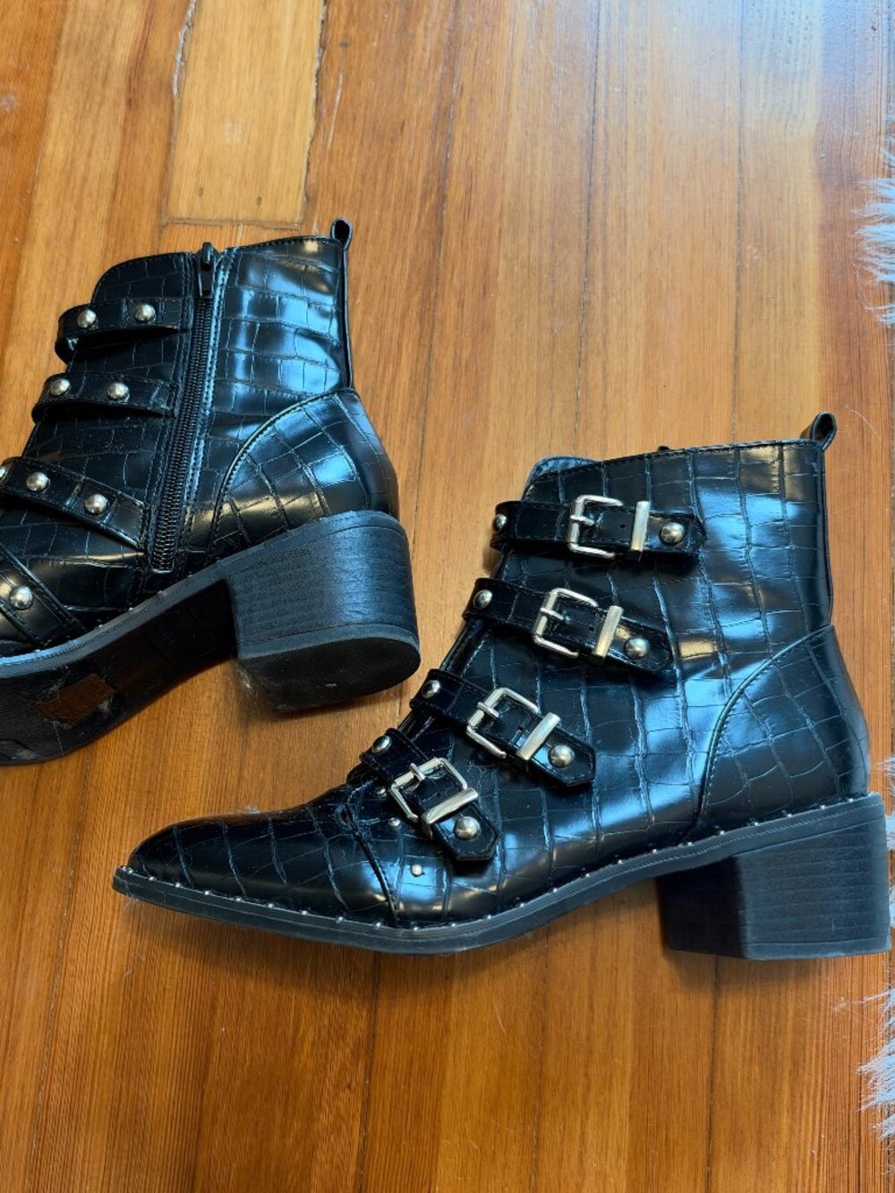 Catherine Malandrino black ankle boots, size 8